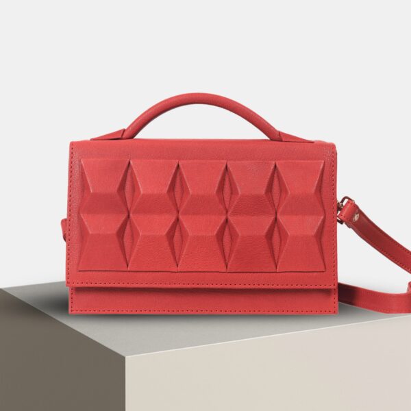 Crimson Red - Genuine Leather Cross BodyBag