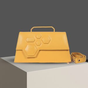 Gold - Preppy Sassy - Leather Sling HandBag