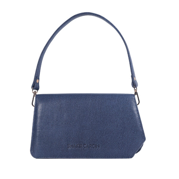 Royal Blue – Ladies Leather Shoulder Bag - Image 3