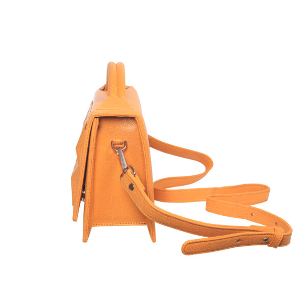 Mustard Yellow - Genuine Leather Sling Handbag - Image 3