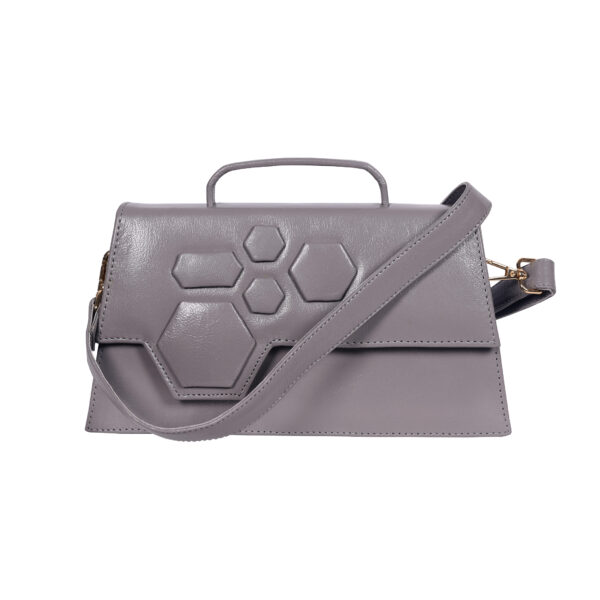 Wimbledon Gray Sky - Ladies Leather Sling Handbag - Image 3