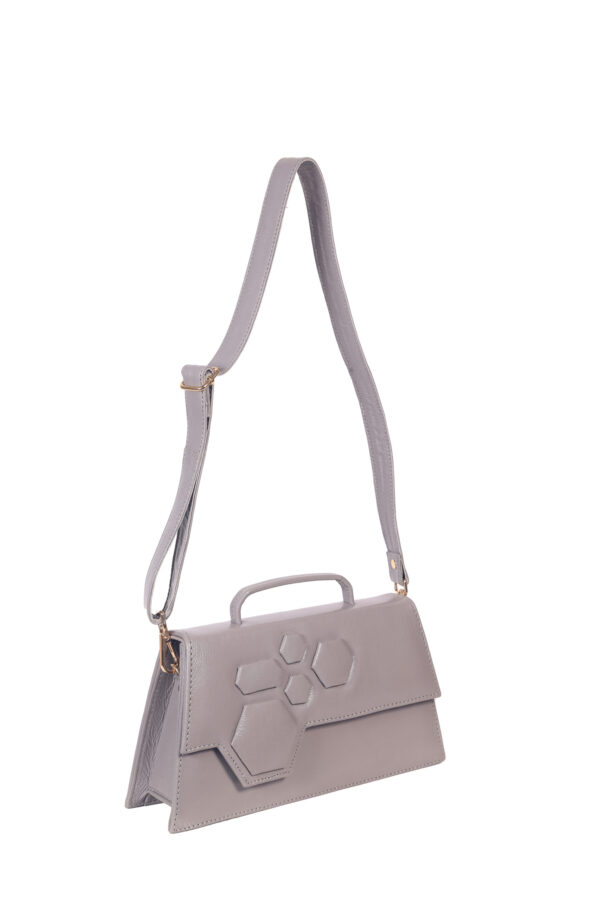 Wimbledon Gray Sky - Ladies Leather Sling Handbag - Image 4