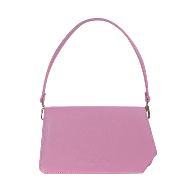 Lilac/Purple - Mini Leather Shoulder Bag - Image 3