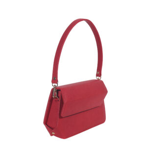 Hot Red - Leather Statement Shoulder Bag
