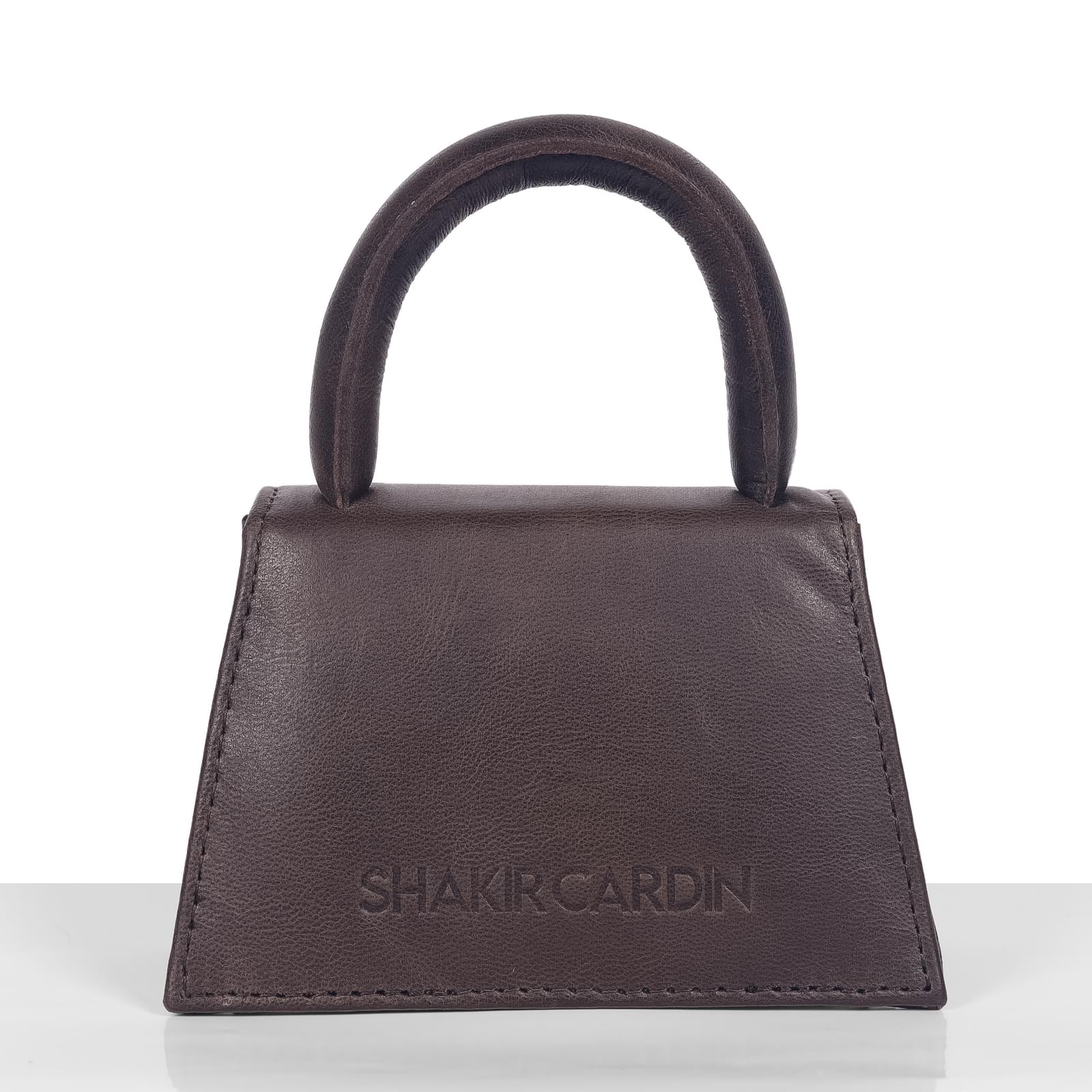 Meta Dark Brown - Mini Leather Sling Handbag - Image 4