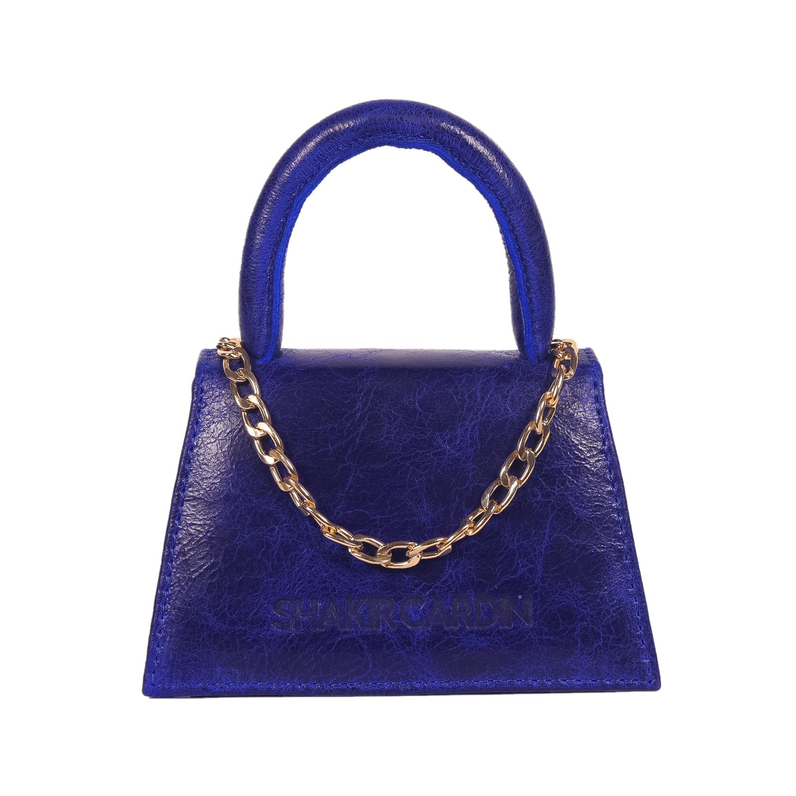 Deep Blue - Ladies Mini leather Handbag - Image 6