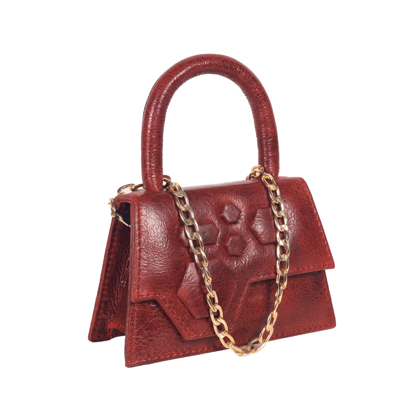 Deep Red - Genuine Leather Mini Sling bag