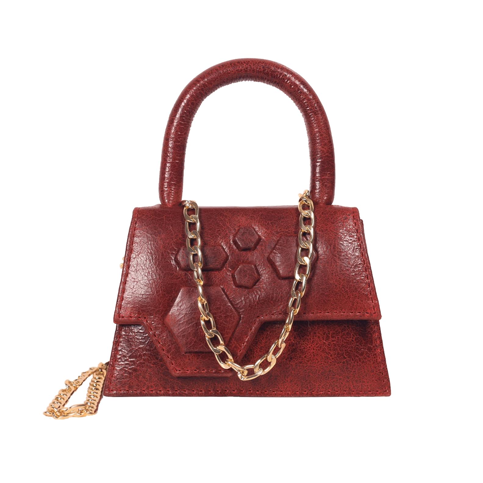 Deep Red - Genuine Leather Mini Sling bag - Image 2