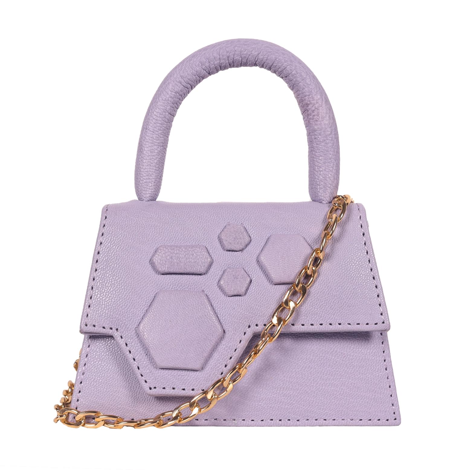 Lilac Lavender - Mini Leather Sling Handbag - Image 3