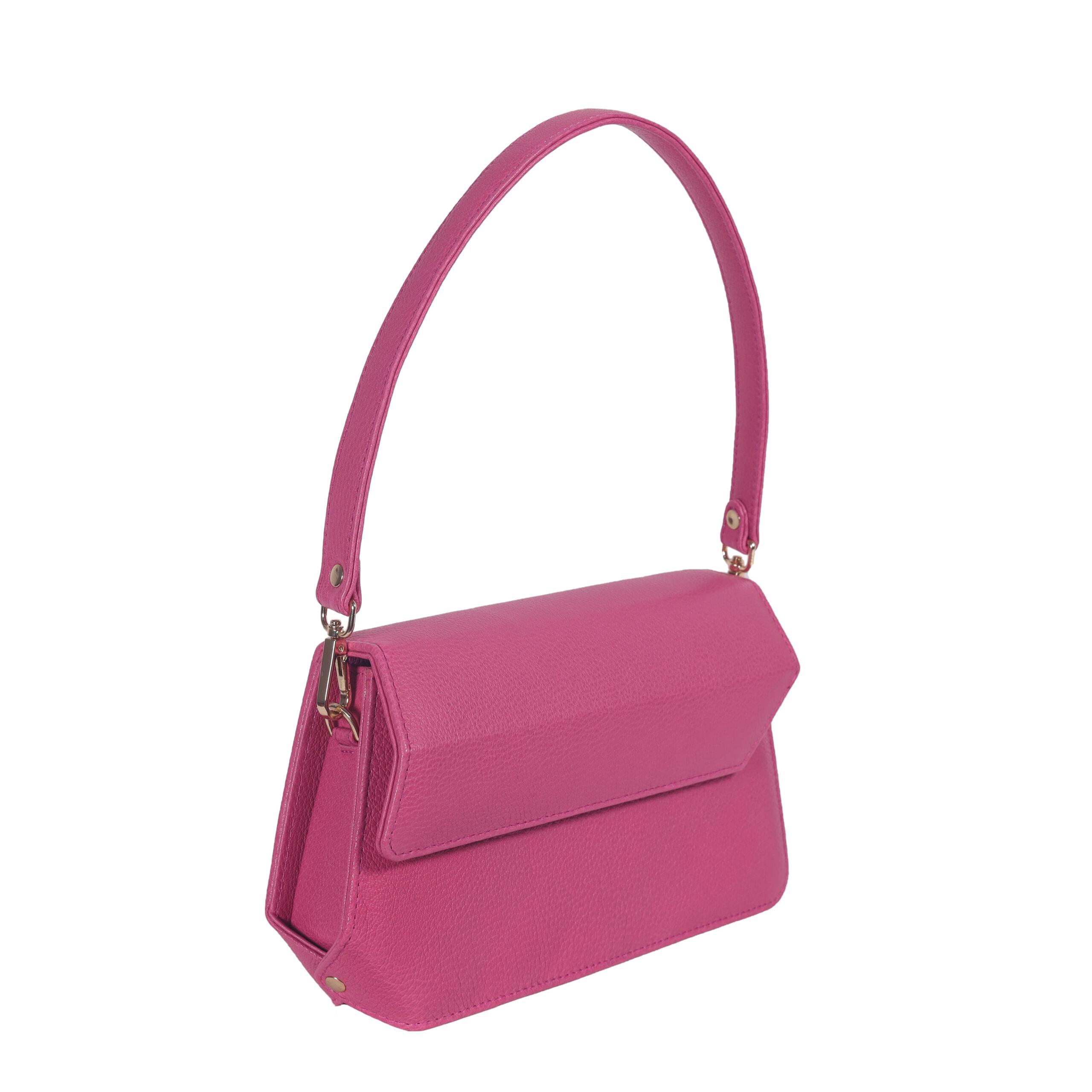 Pure Pinkish Leather Statement shoulder bag